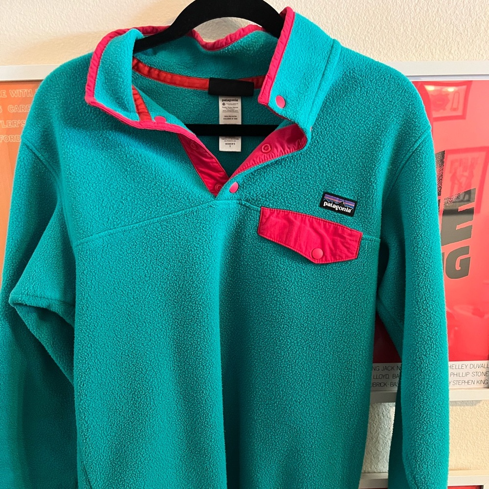 Patagonia Green Fleece Button Up